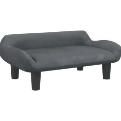 vidaXL sofa til børn 70x40x24 cm velour mørkegrå