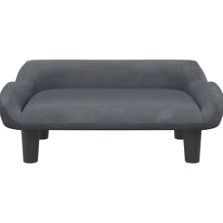 vidaXL sofa til børn 70x40x24 cm velour mørkegrå