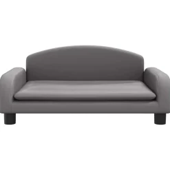 vidaXL sofa til børn 70x45x30 cm kunstlæder grå