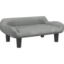 vidaXL sofa til børn 70x40x24 cm velour lysegrå
