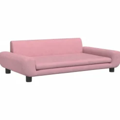 vidaXL sofa til børn 100x54x33 cm velour lyserød