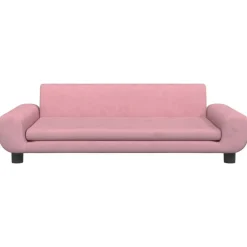 vidaXL sofa til børn 100x54x33 cm velour lyserød