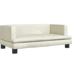 vidaXL sofa til børn 80x45x30 cm velour cremefarvet
