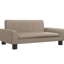 vidaXL sofa til børn 70x45x30 cm kunstlæder cappuccinofarvet