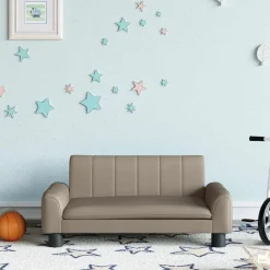 vidaXL sofa til børn 70x45x30 cm kunstlæder cappuccinofarvet
