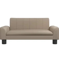 vidaXL sofa til børn 70x45x30 cm kunstlæder cappuccinofarvet