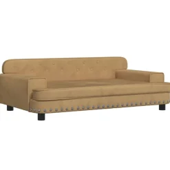 vidaXL sofa til børn 90x53x30 cm velour brun