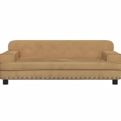vidaXL sofa til børn 90x53x30 cm velour brun