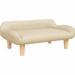 vidaXL sofa til børn 70x40x24 cm stof cremefarvet