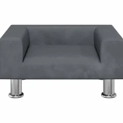 vidaXL sofa til børn 50x40x26,5 cm fløjl mørkegrå
