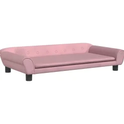 vidaXL sofa til børn 100x50x26 cm velour lyserød
