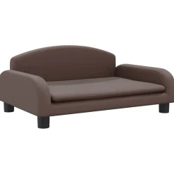 vidaXL sofa til børn 70x45x30 cm kunstlæder brun