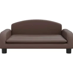 vidaXL sofa til børn 70x45x30 cm kunstlæder brun