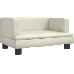 vidaXL sofa til børn 60x40x30 cm kunstlæder cremefarvet