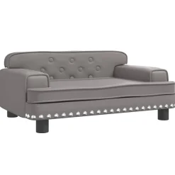 vidaXL sofa til børn 70x45x30 cm kunstlæder grå