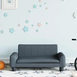 vidaXL sofa til børn 70x45x30 cm stof mørkegrå