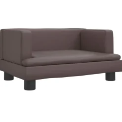 vidaXL sofa til børn 60x40x30 cm kunstlæder brun