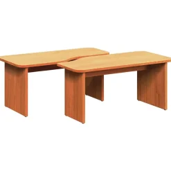 vidaXL Sofabord 2 pcs Voks brun Massivt fyrretræ