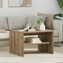 vidaXL Sofabord Artisan Egetræ 60 x 50 x 40 cm Konstrueret træ