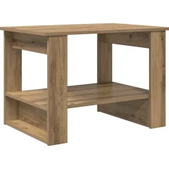 vidaXL Sofabord Artisan Egetræ 72 x 50 x 50 cm Konstrueret træ