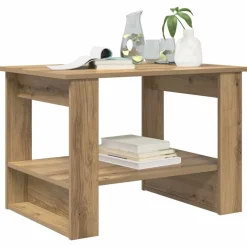 vidaXL Sofabord Artisan Egetræ 72 x 50 x 50 cm Konstrueret træ