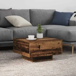 vidaXL Sofabord Gammelt træ 55 x 55 x 31 cm Konstrueret træ