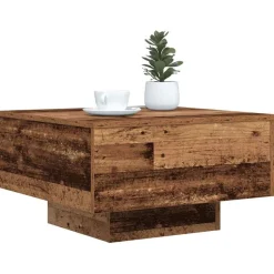 vidaXL Sofabord Gammelt træ 55 x 55 x 31 cm Konstrueret træ