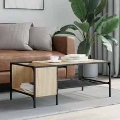 vidaXL sofabord med stativ 100x51x40 cm konstrueret træ sonoma-eg