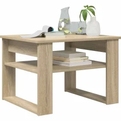 vidaXL Sofabord Sonoma eg 64 x 54 x 44 cm Konstrueret træ