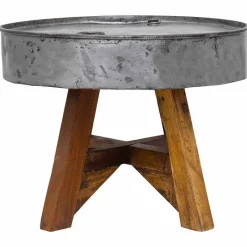 vidaXL sofabord 60x45 cm blandet genbrugstræ sølvfarvet