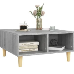 vidaXL sofabord 60x60x30 cm konstrueret træ grå sonoma-eg