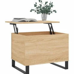 vidaXL sofabord 60x44,5x45 cm konstrueret træ sonoma-eg
