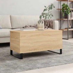 vidaXL sofabord 90x44,5x45 cm konstrueret træ sonoma-eg