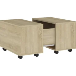 vidaXL sofabord 60x60x38 cm konstrueret træ sonoma-eg