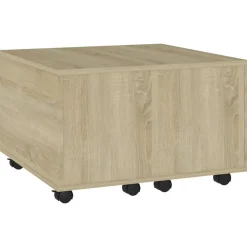 vidaXL sofabord 60x60x38 cm konstrueret træ sonoma-eg