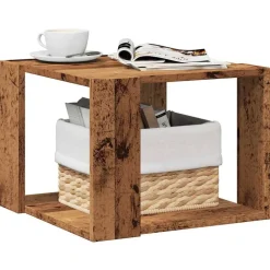 vidaXL sofabord 40x40x30 cm konstrueret træ antikt træ