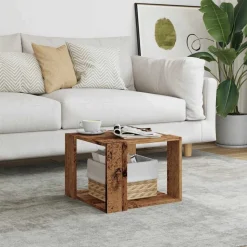 vidaXL sofabord 40x40x30 cm konstrueret træ antikt træ