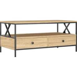 vidaXL sofabord 100x51x45 cm konstrueret træ sonoma-eg