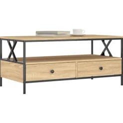 vidaXL sofabord 100x51x45 cm konstrueret træ sonoma-eg