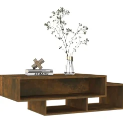 vidaXL sofabord 105x55x32 cm konstrueret træ røget egetræsfarve