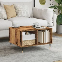 vidaXL sofabord 60x50x36,5 cm konstrueret træ antikt trælook