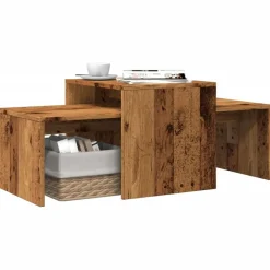 vidaXL sofabord 100x48x40 cm konstrueret træ antikt træ
