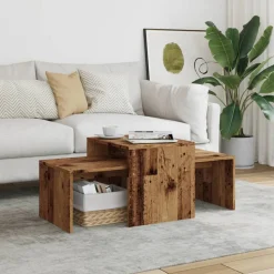 vidaXL sofabord 100x48x40 cm konstrueret træ antikt træ