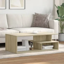 vidaXL sofabord 102x55x35 cm konstrueret træ sonoma-eg
