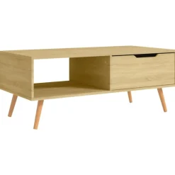 vidaXL sofabord 100x49,5x43 cm konstrueret træ sonoma-eg