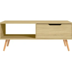 vidaXL sofabord 100x49,5x43 cm konstrueret træ sonoma-eg