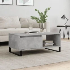 vidaXL sofabord 90x50x36,5 cm konstrueret træ betongrå