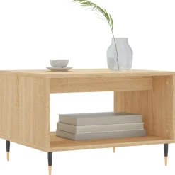 vidaXL sofabord 60x50x40 cm konstrueret træ sonoma-eg