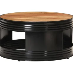 vidaXL sofabord 68x68x36 cm massivt akacietræ sort