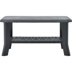 vidaXL sofabord 90x60x46 cm plastik antracitgrå